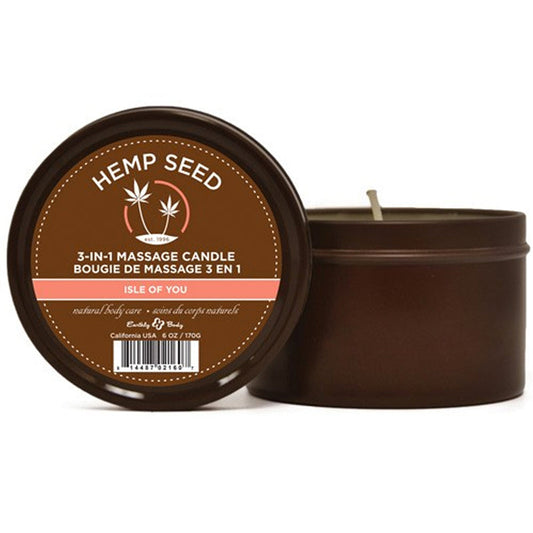 Earthly Body Massage Candle Isle of You 6oz - Red Garter