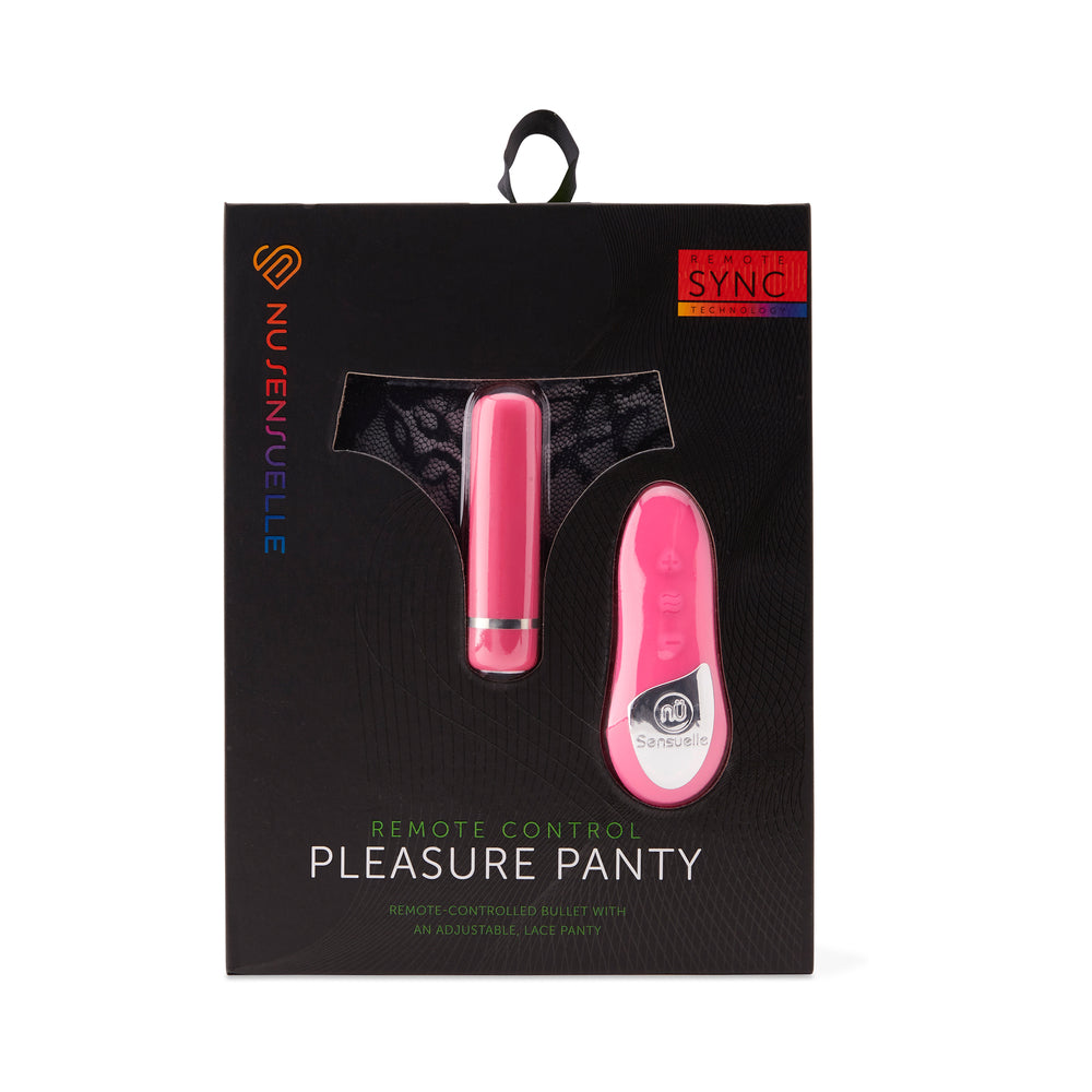 Nu Sensuelle Remote Control Pleasure Panty Pink - Red Garter