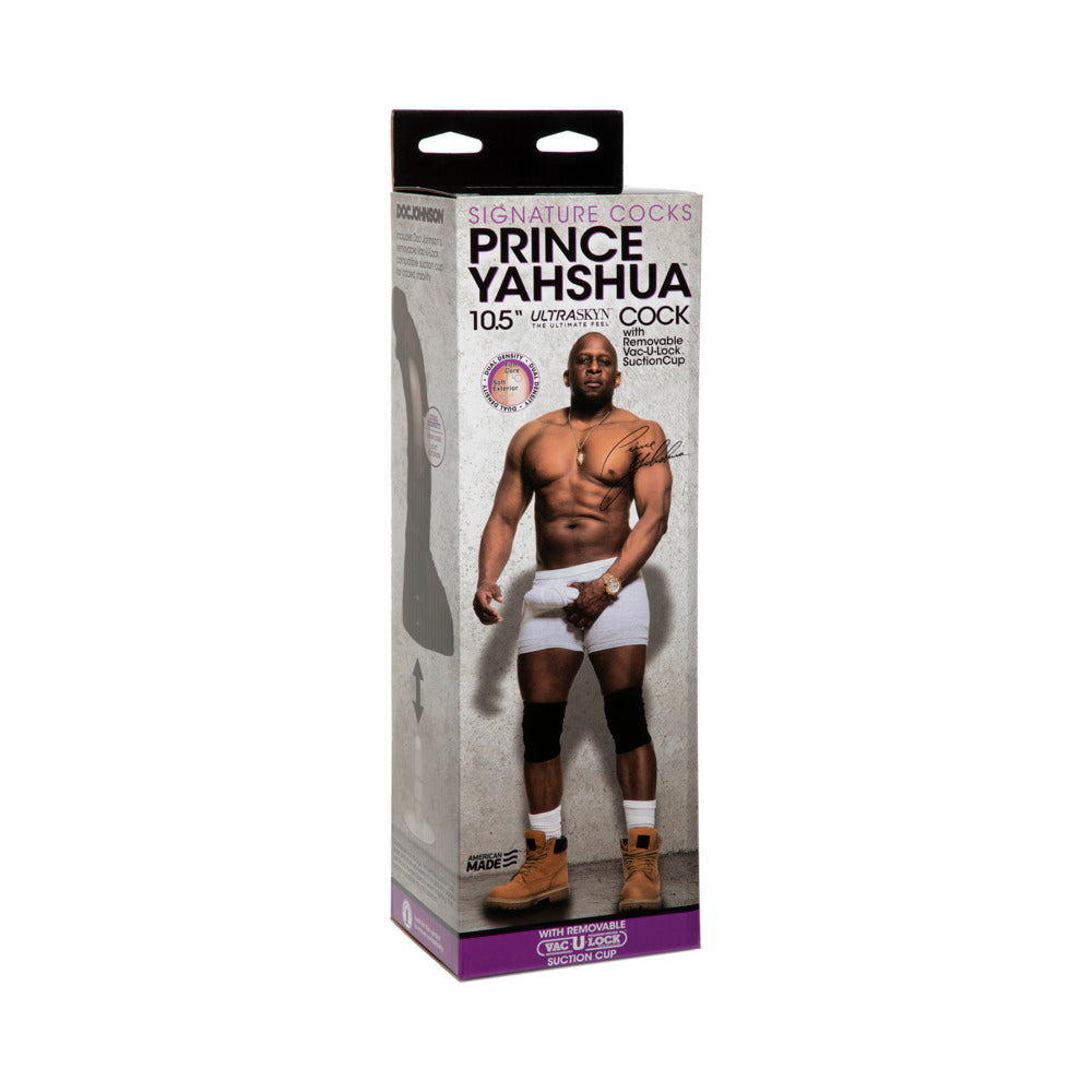 Prince Yahshua ULTRASKYN 10.5in Cock with Removable Vac-U-Lock Suction Cup - Red Garter