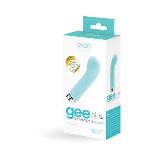 VeDO Geeplus Rechargeable Vibe - Tease Me Turquoise - Red Garter
