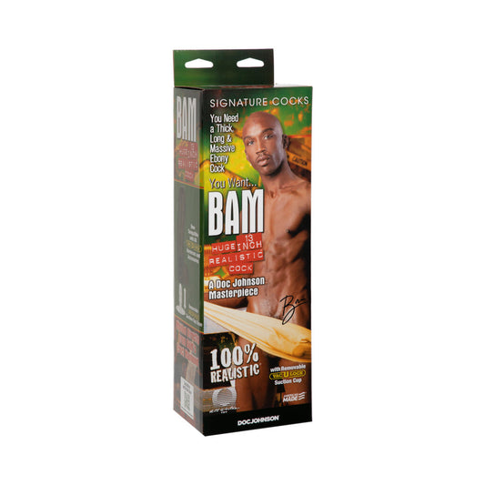 Bam R5 - Realistic Cock 13in - Red Garter
