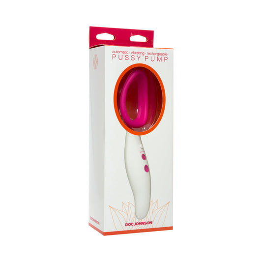 Automatic Pussy Pump Pink/White - Red Garter