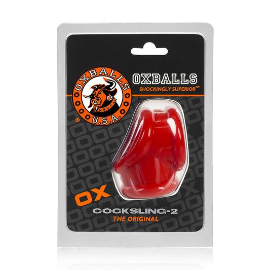 OxBalls Cocksling-2, Cocksling, Red - Red Garter