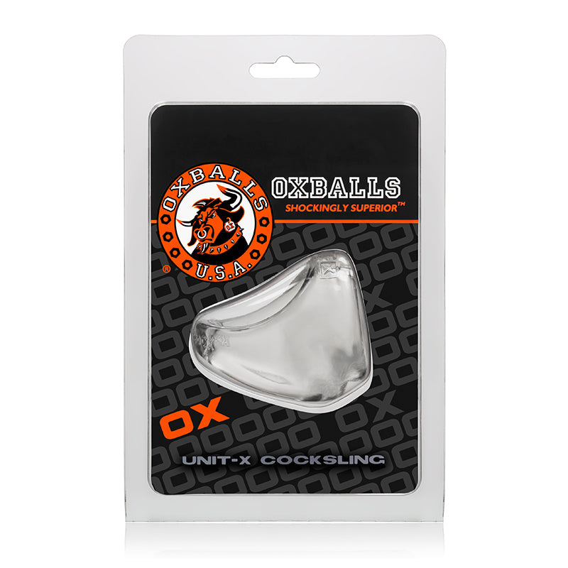 OxBalls Unit-X, Cocksling, Clear - Red Garter