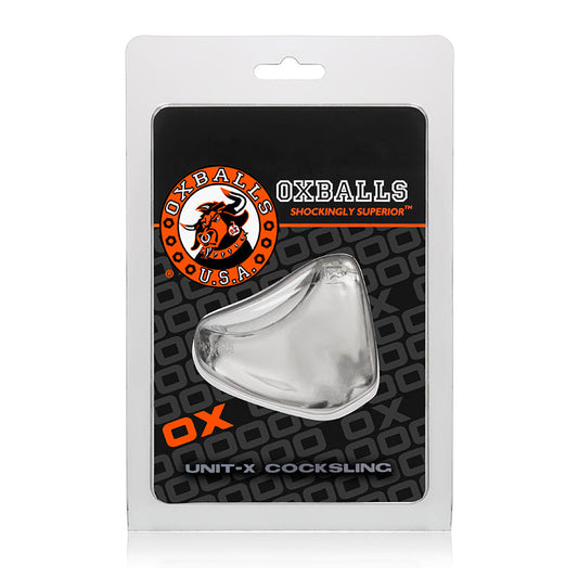 OxBalls Unit-X, Cocksling, Clear - Red Garter
