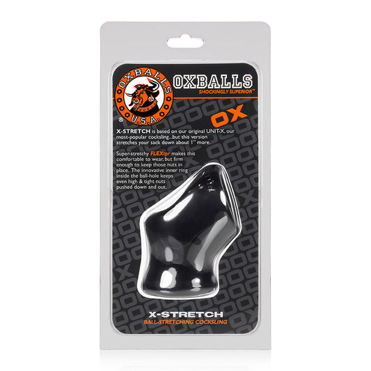 OxBalls Unit-X Stretch, Cocksling, Black - Red Garter