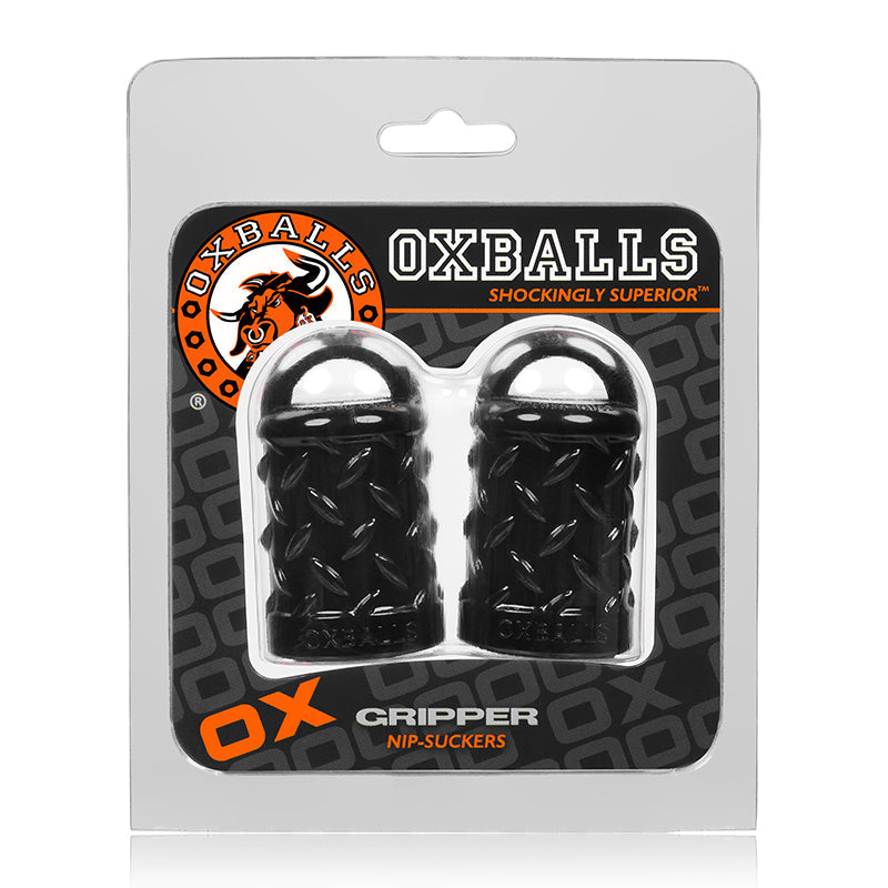 OxBalls Gripper, Nipple Puller, Black - Red Garter
