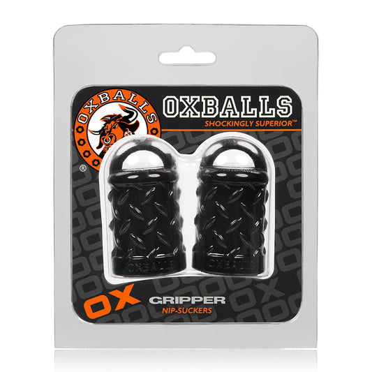 OxBalls Gripper, Nipple Puller, Black - Red Garter