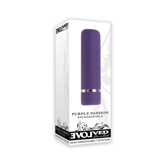 Evolved Purple Passion Rechargeable Petite Bullet Vibrator - Red Garter