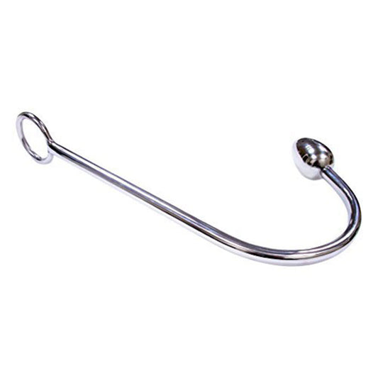 Rouge Stainless Steel Anal Hook - Red Garter