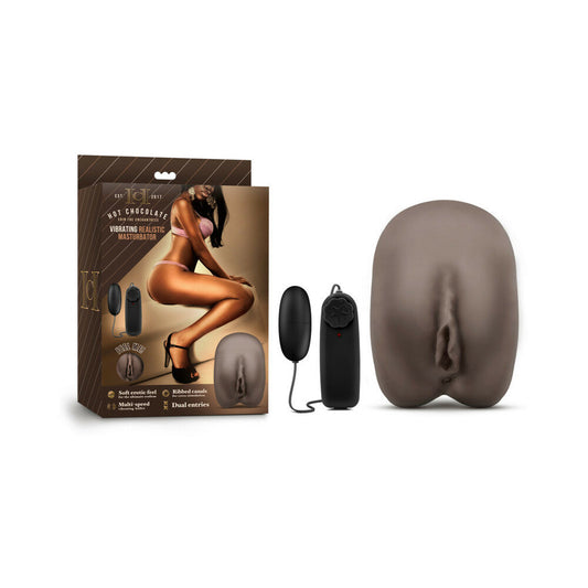 Blush Hot Chocolate Erin The Enchantress Vibrating Masturbator Brown - Red Garter