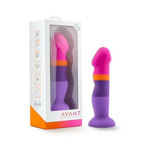 Avant D3 Summer Fling 8 in. Silicone Dildo - Red Garter