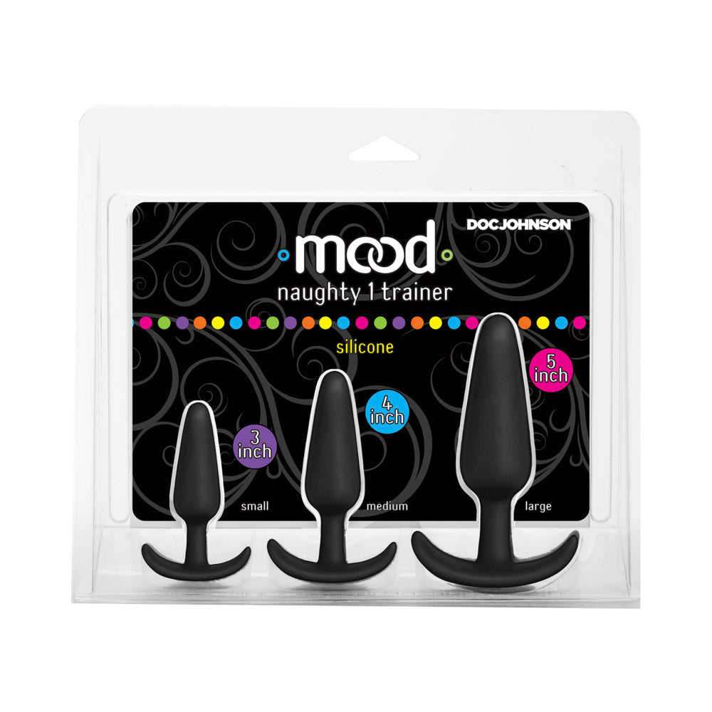 Mood Naughty 1 Anal Trainer Set Black - Red Garter