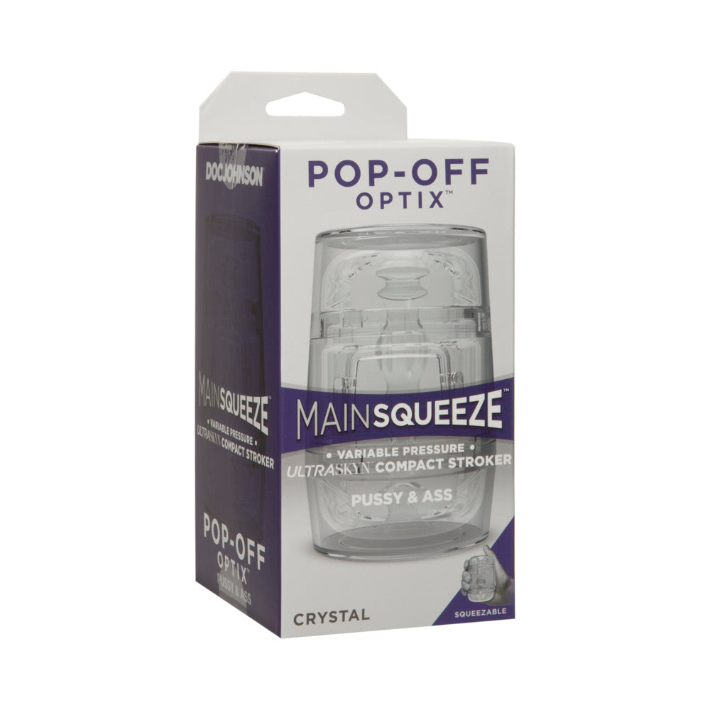 Main Squeeze POP-OFF OPTIX Pussy&Ass Crystal - Red Garter