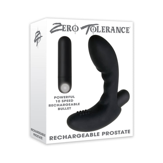 Zero Tolerance Eternal P-Spot Rechargeable Vibrating Prostate Massager Black - Red Garter