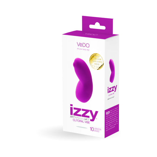 VeDO Izzy Rechargeable Clitoral Vibe - Violet Vixen - Red Garter