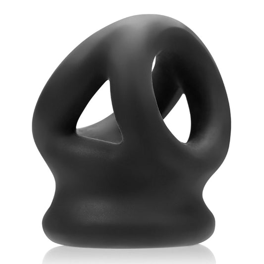 OxBalls TRI-SQUEEZE cocksling/ballstretcher, BLACK ICE - Red Garter