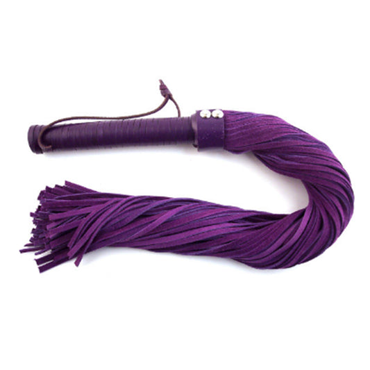 Rouge Suede Flogger Black/Purple - Red Garter