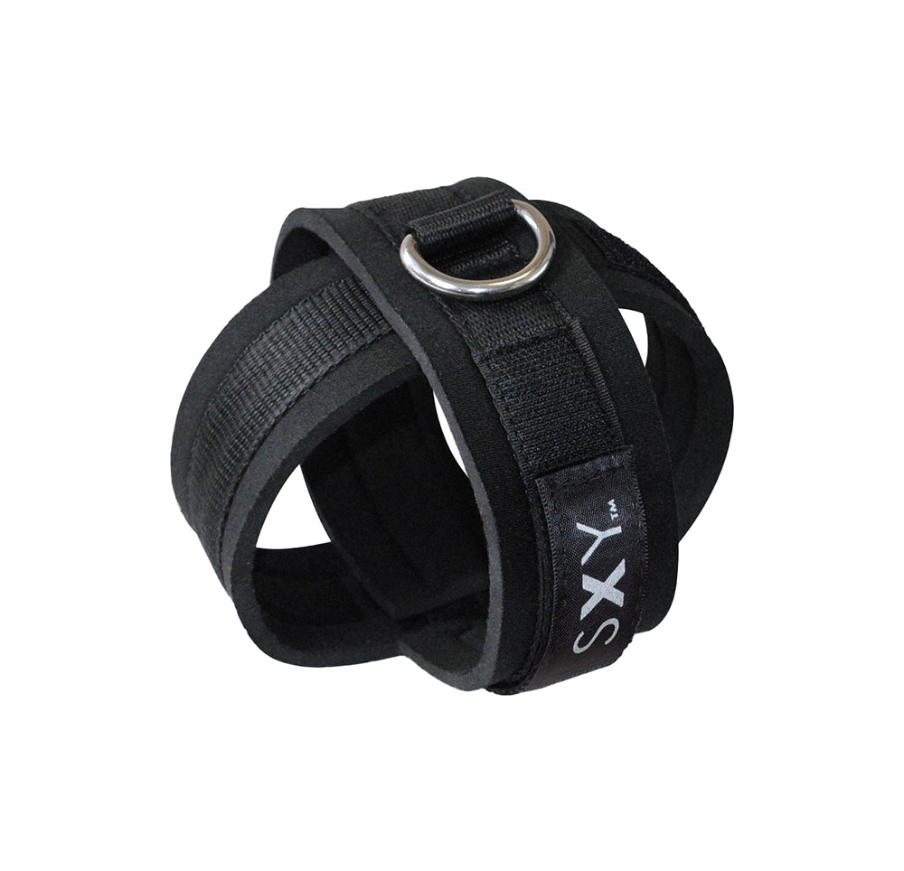 SXY Perfectly Bound Deluxe Neoprene Cross Cuffs - Red Garter