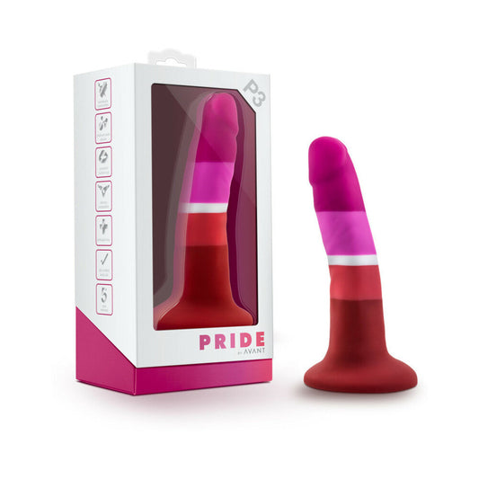 Avant Pride P3 Beauty 5.5 in. Silicone Dildo - Red Garter