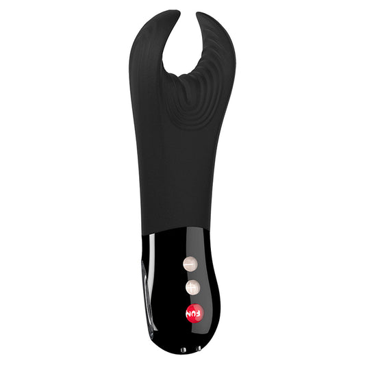 Fun Factory Manta Black Line Vibrating Stroker - Red Garter