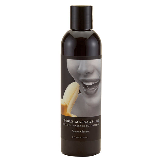 Earthly Body Edible Massage Oil Banana 8oz - Red Garter