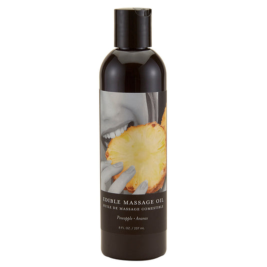Earthly Body Edible Massage Oil Pineapple 8oz - Red Garter