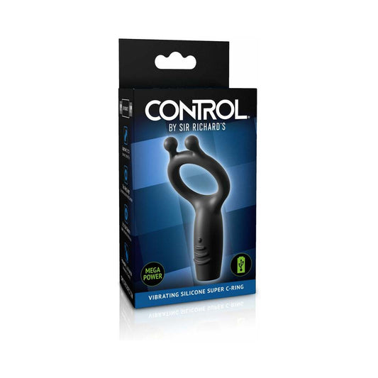 Sir Richard''s Control Vibrating Silicone Super C-Ring - Red Garter