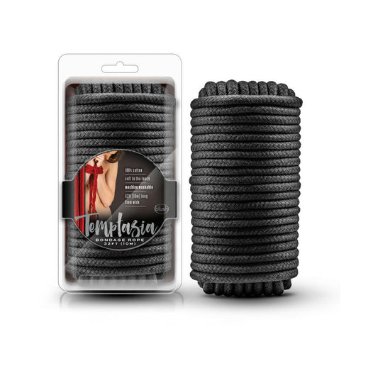 Blush Temptasia Bondage Rope 32 ft. / 10 m Black - Red Garter