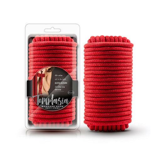 Blush Temptasia Bondage Rope 32 ft. / 10 m Red - Red Garter