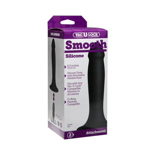 Vac-U-Lock Smooth Silicone Black - Red Garter