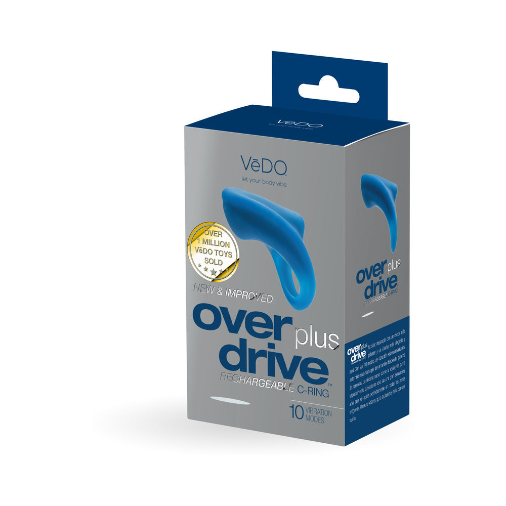 VeDO Overdrive+ Rechargeable Vibrating Ring - Midnight Madness - Red Garter