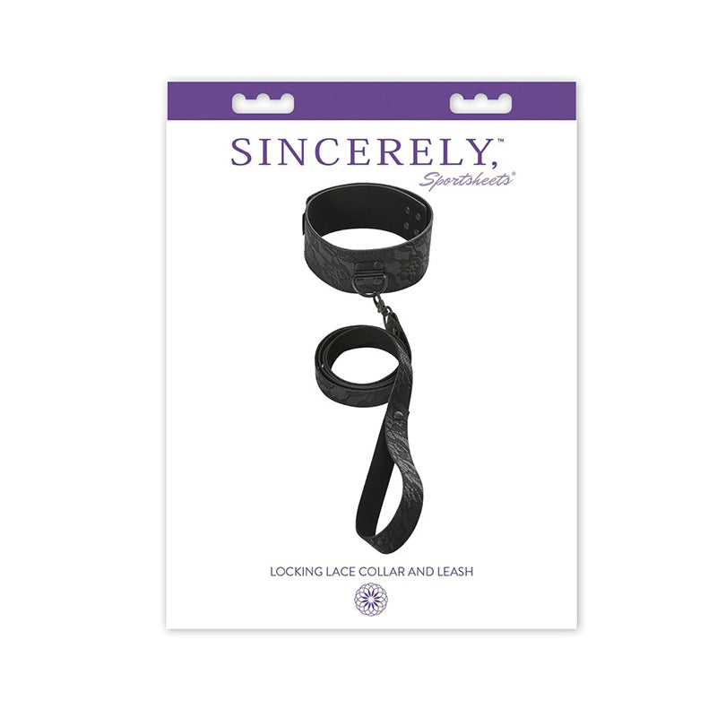 Sincerely, Sportsheets Lace Collar & Leash - Red Garter