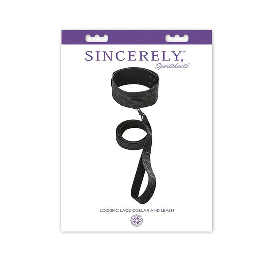 Sincerely, Sportsheets Lace Collar & Leash - Red Garter