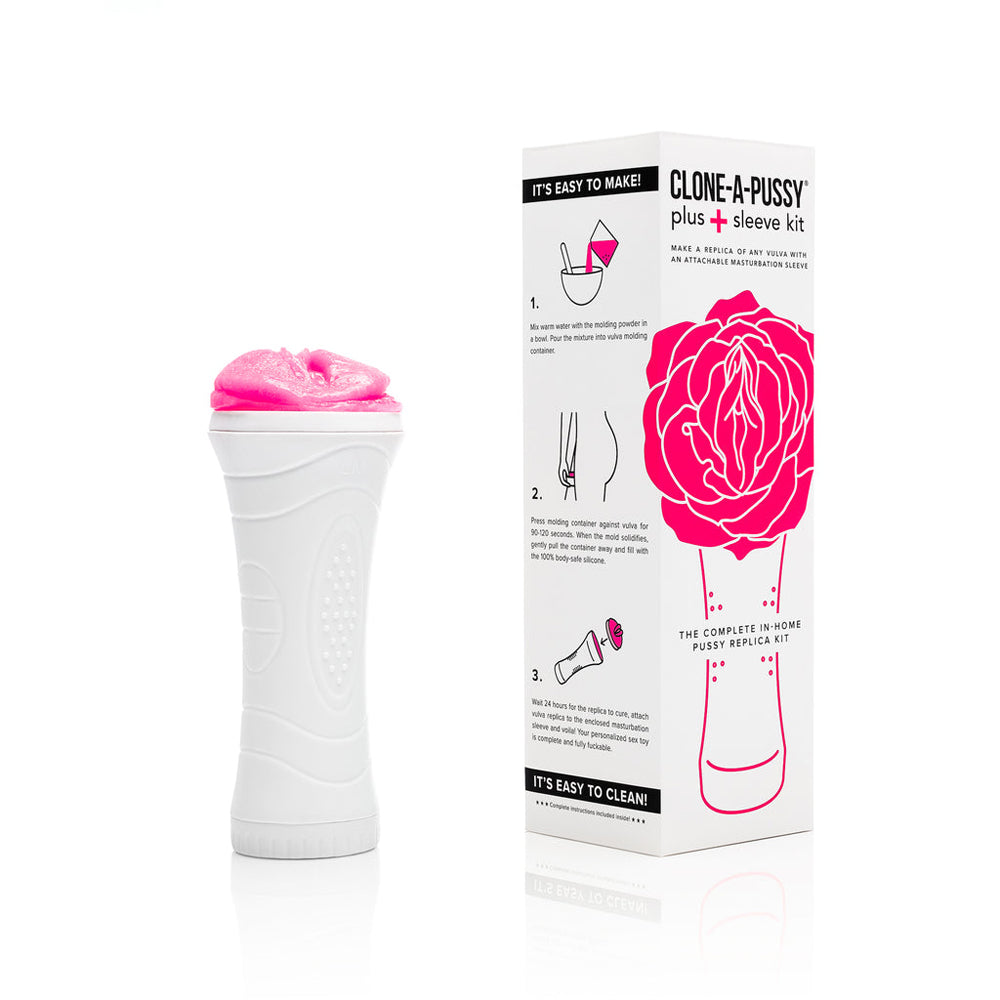 Clone-A-Pussy Plus Sleeve DIY Casting Kit Hot Pink - Red Garter