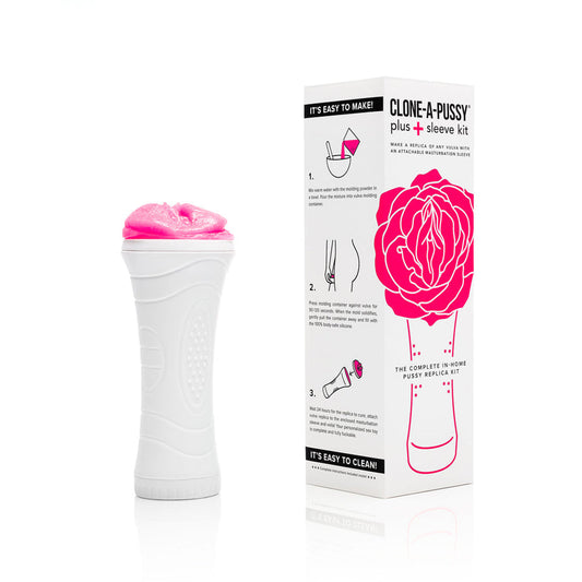 Clone-A-Pussy Plus Sleeve DIY Casting Kit Hot Pink - Red Garter