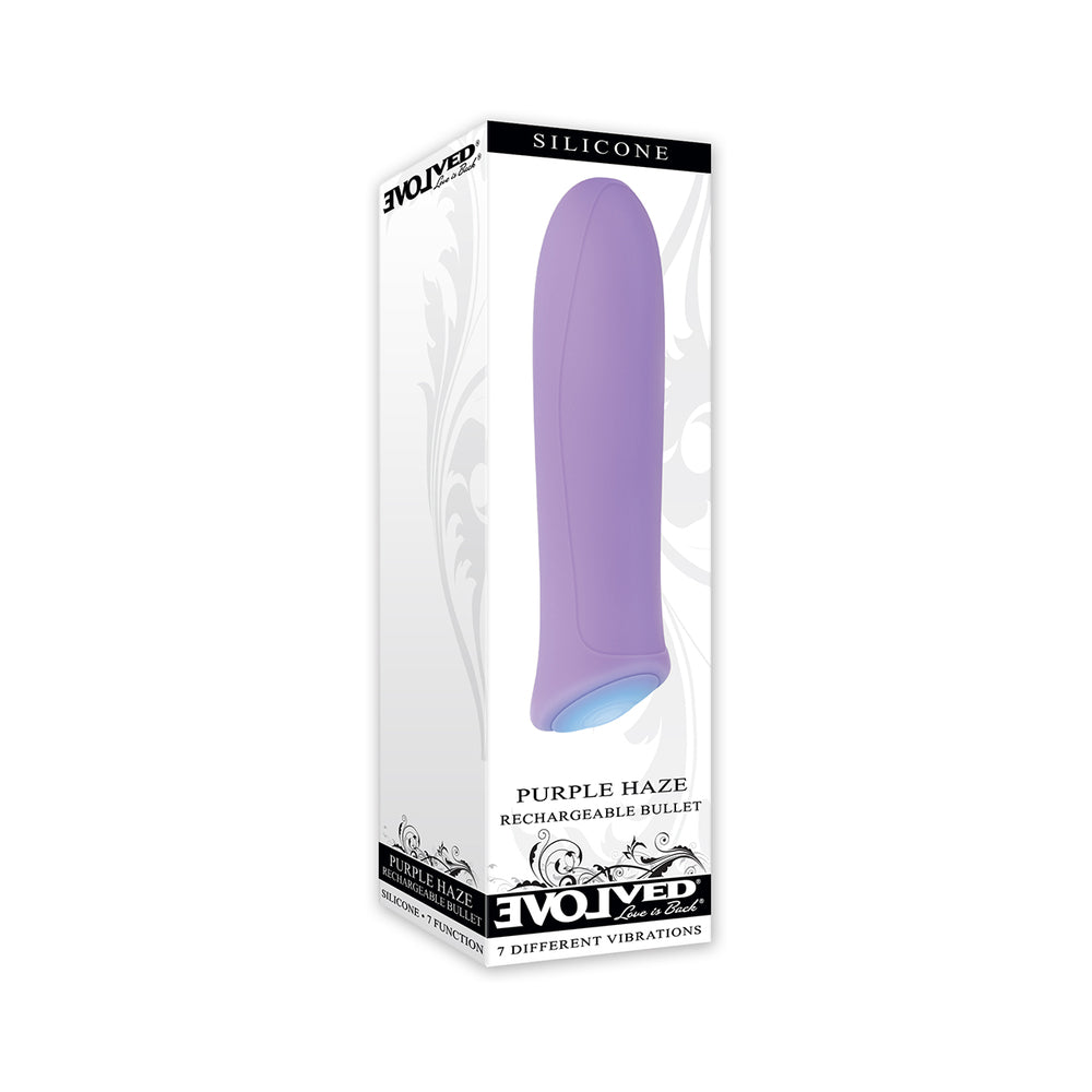 Evolved Purple Haze Rechargeable Silicone Bullet Vibrator - Red Garter