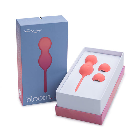 We-Vibe Bloom Rechargeable Silicone Vibrating Kegel Balls Coral - Red Garter