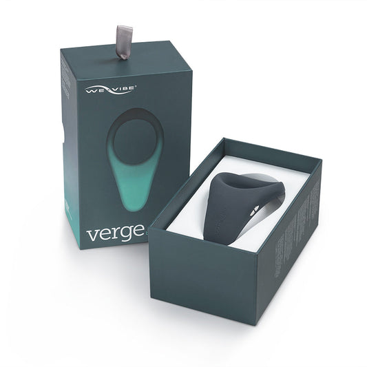 We-Vibe Verge Rechargeable Vibrating Perineum Stimulator Cockring Slate - Red Garter