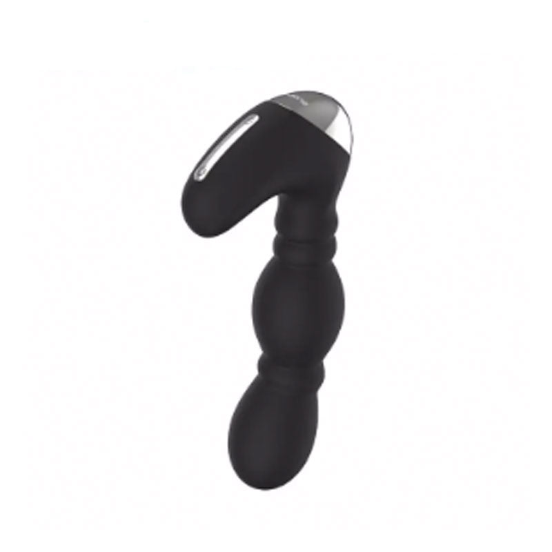 Nalone Dragon Rechargeable Remote-Controlled Silicone Vibrating Prostate Massager Black - Red Garter