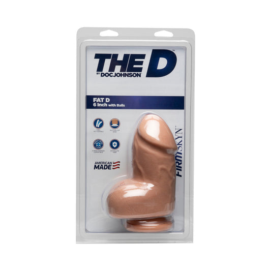 The D - Fat D - 6in w/ Balls - FIRMSKYN Vanilla - Red Garter