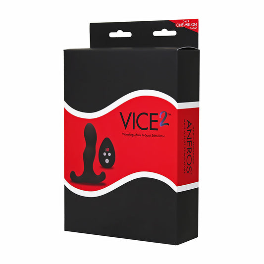 Aneros Vice 2 Rechargeable Remote-Controlled Vibrating Prostate Stimulator - Red Garter