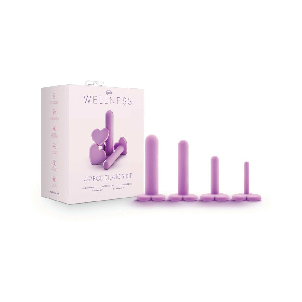 Blush Wellness 4-Piece Silicone Dilator Kit Purple - Red Garter