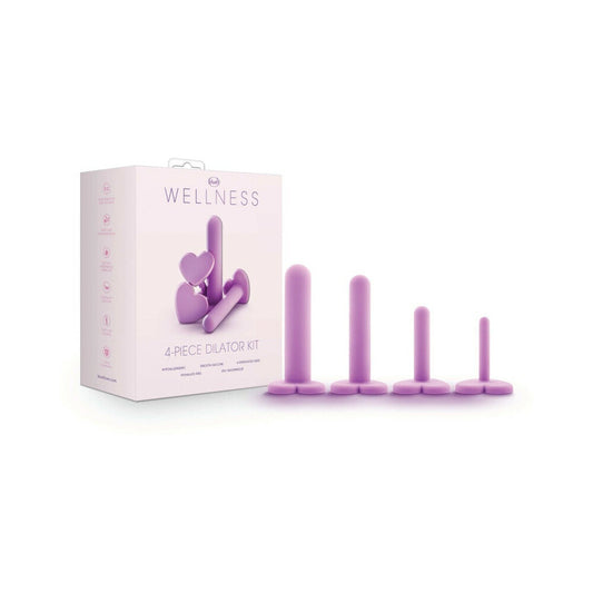 Blush Wellness 4-Piece Silicone Dilator Kit Purple - Red Garter