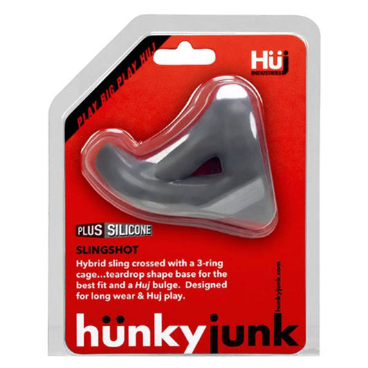 Hunkyjunk SLINGSHOT 3 ring teardrop stone - Red Garter