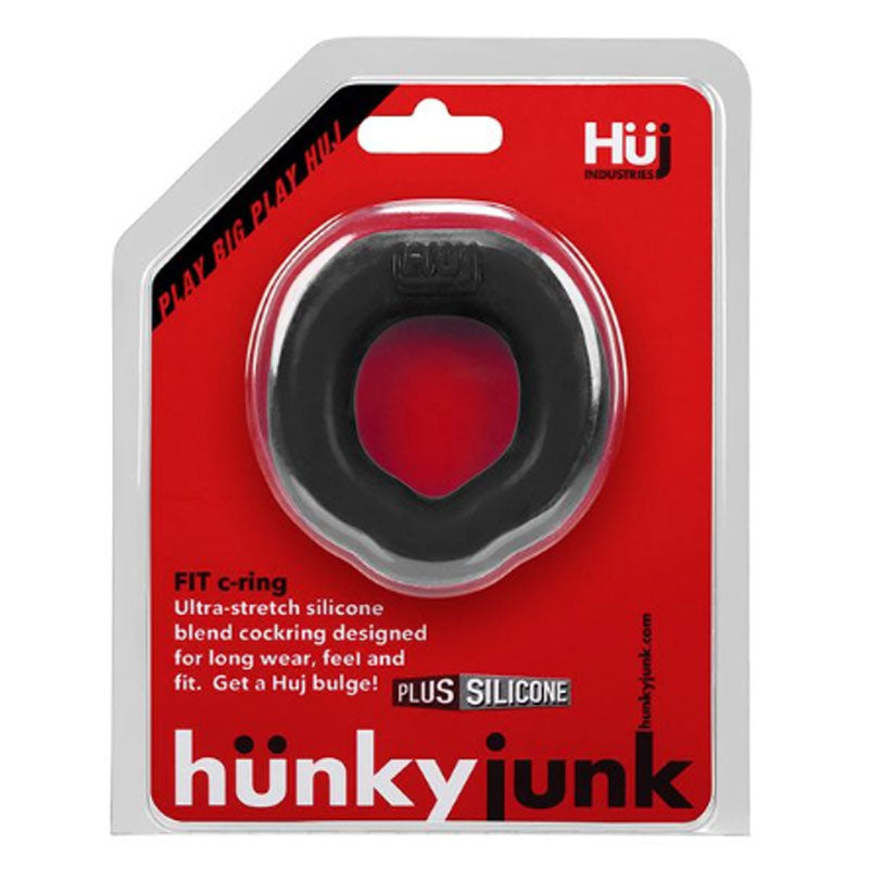 Hunkyjunk FIT ergo c-ring, tar - Red Garter