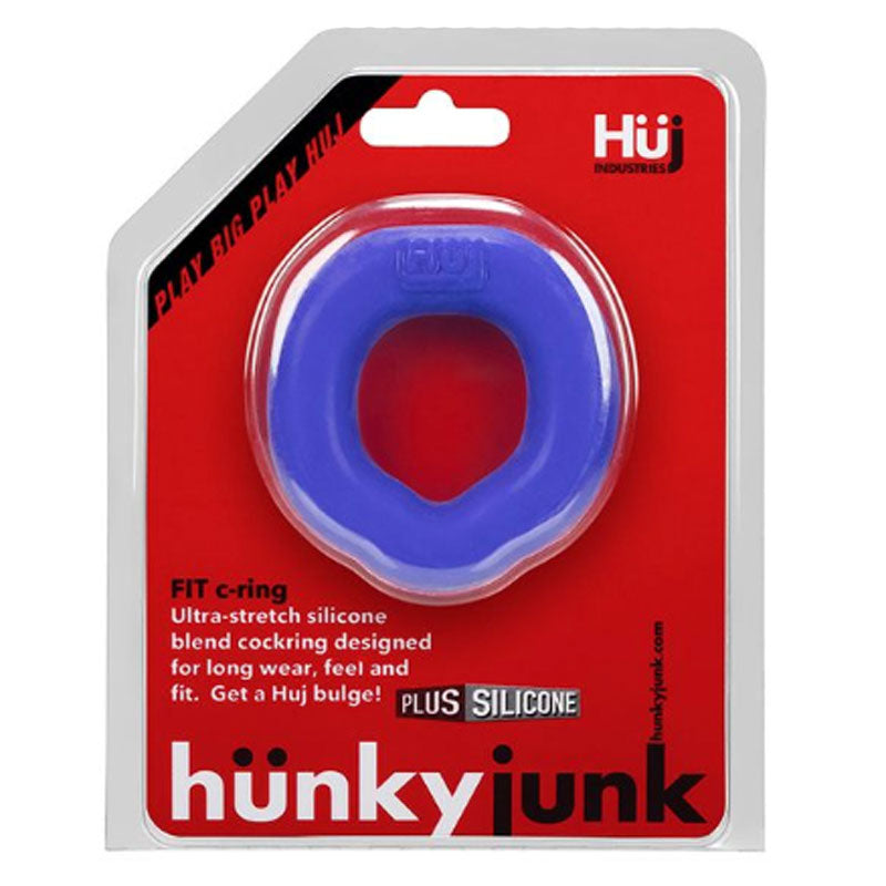 Hunkyjunk FIT ergo c-ring, cobalt - Red Garter