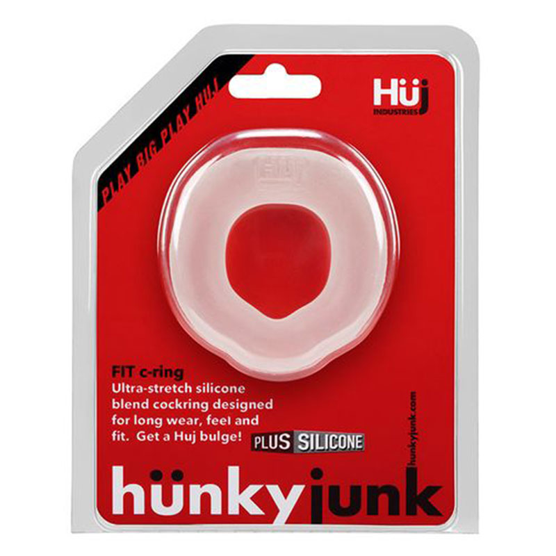 Hunkyjunk FIT ergo c-ring, ice - Red Garter
