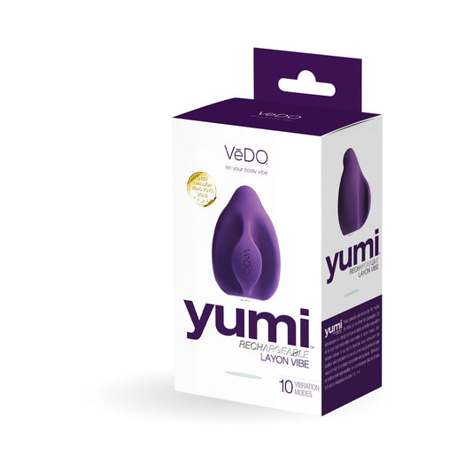 VeDO Yumi Rechargeable Finger Vibe - Deep Purple - Red Garter