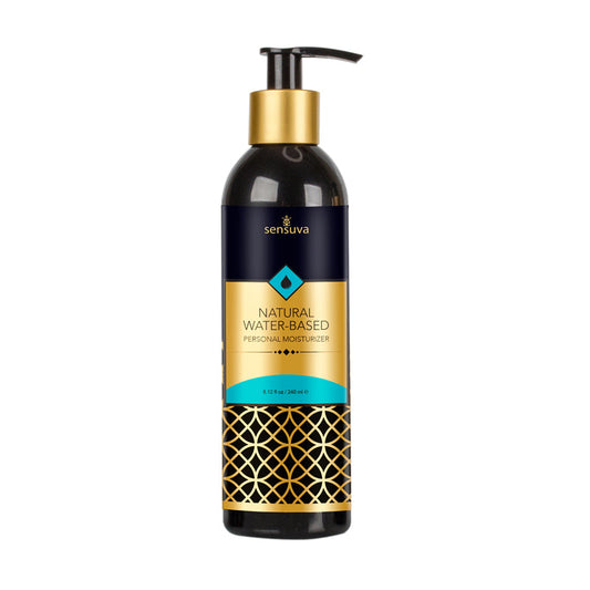 Sensuva Natural Water-Based Personal Lubricant Unscented 8 oz. Bottle - Red Garter
